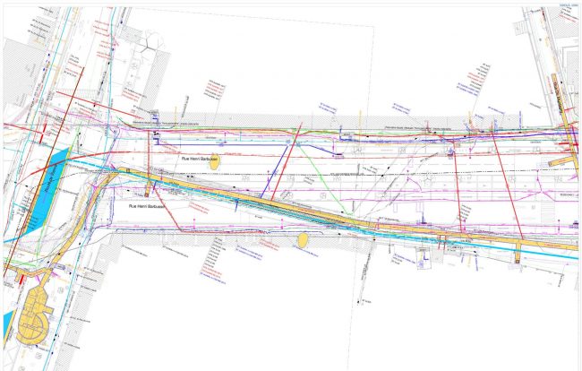 TRAM T6 LYON détection de réseaux enterrés par Detect Réseaux Vénissieux