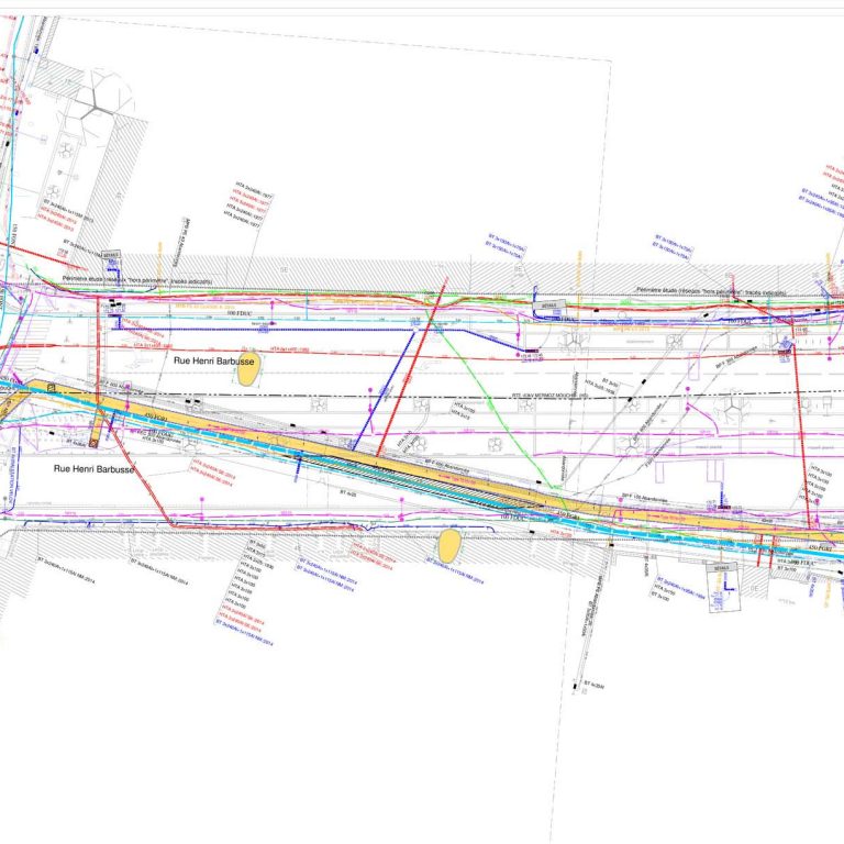 TRAM T6 LYON détection de réseaux enterrés par Detect Réseaux Vénissieux